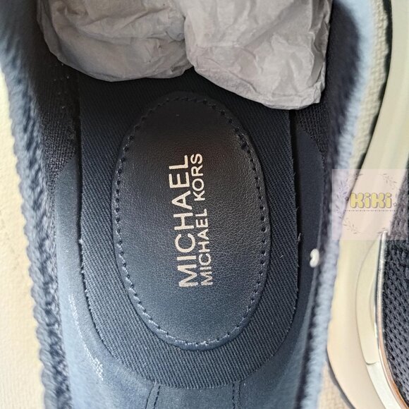 Michael Kors Bodie Metallic Logo Knit Slip-On Sneaker Black size 7 - Picture 11 of 12